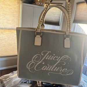 Juicy Couture Tote Bag - Blue and white